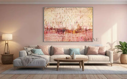 Dancing Rain Pink - Hand Painting