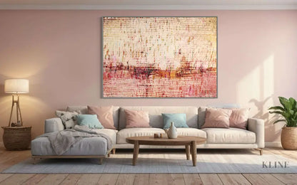 Dancing Rain Pink - Hand Painting