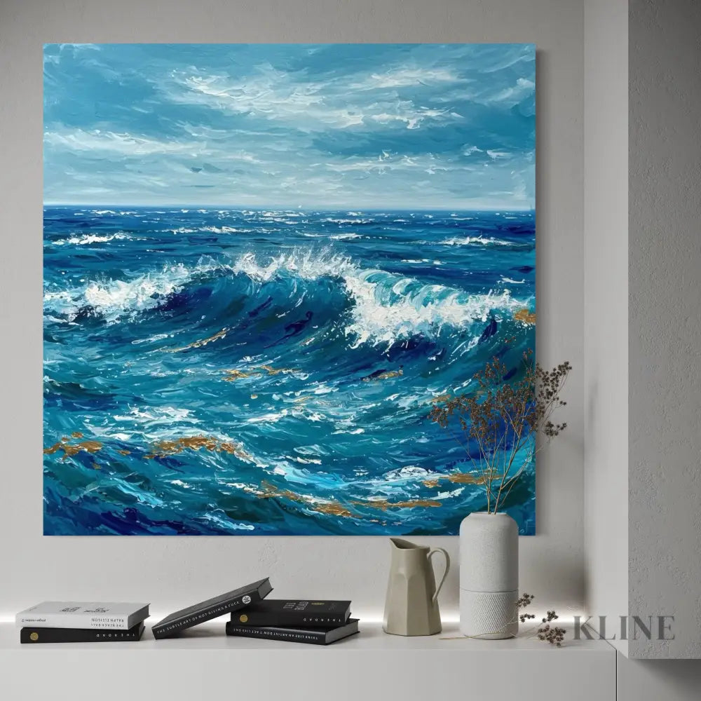 Deep Blue Respite - Hand Painting