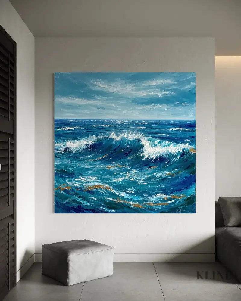 Deep Blue Respite - Hand Painting 