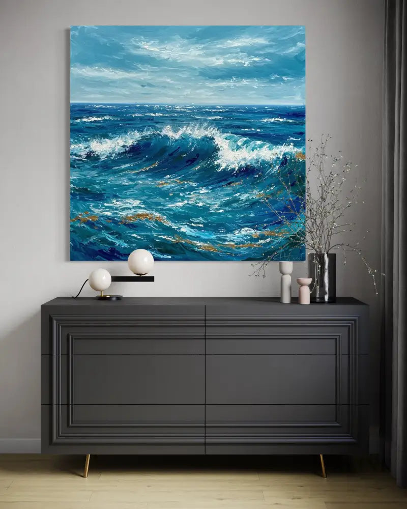 Deep Blue Respite - Hand Painting
