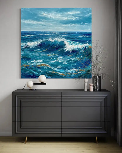 Deep Blue Respite - Hand Painting