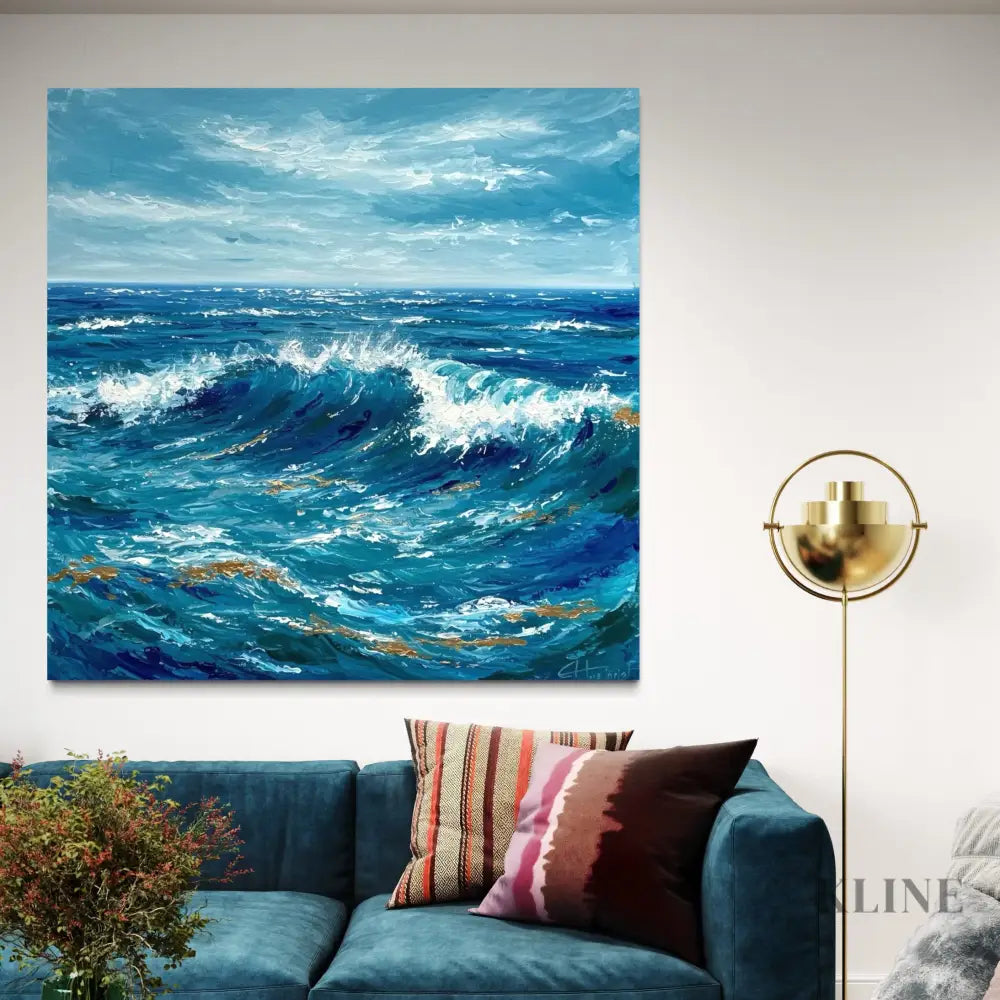 Deep Blue Respite - Hand Painting