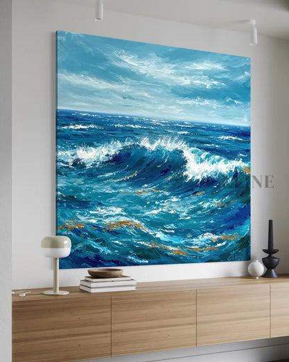 Deep Blue Respite - Hand Painting
