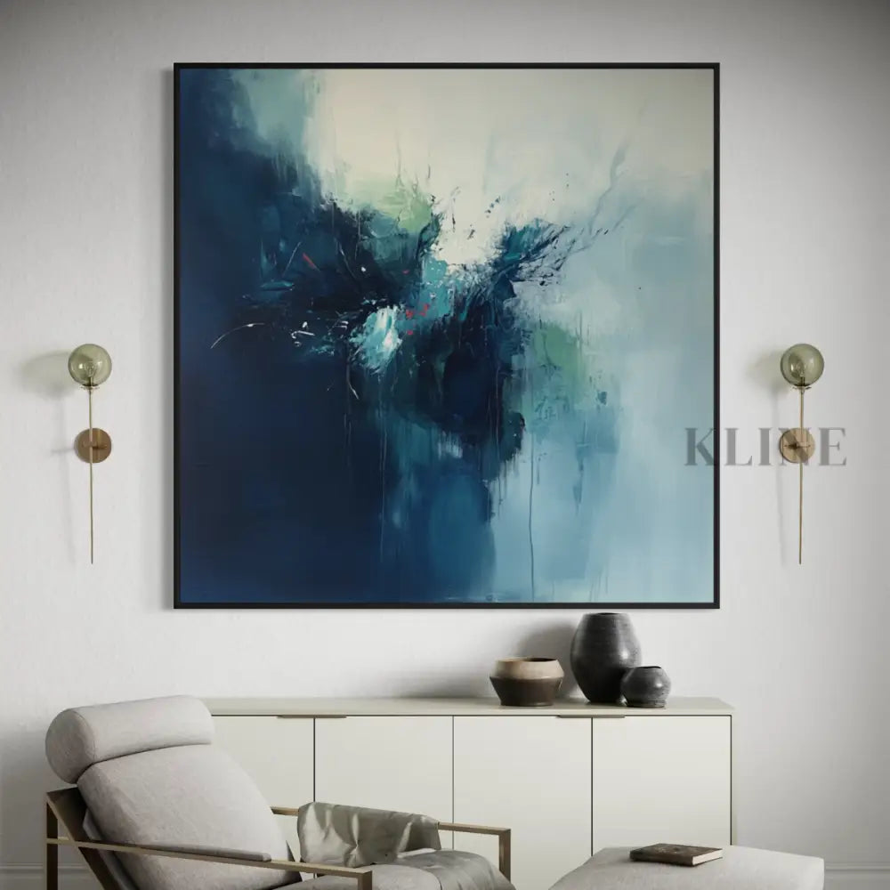 Deep Blue Silence - Hand Painting