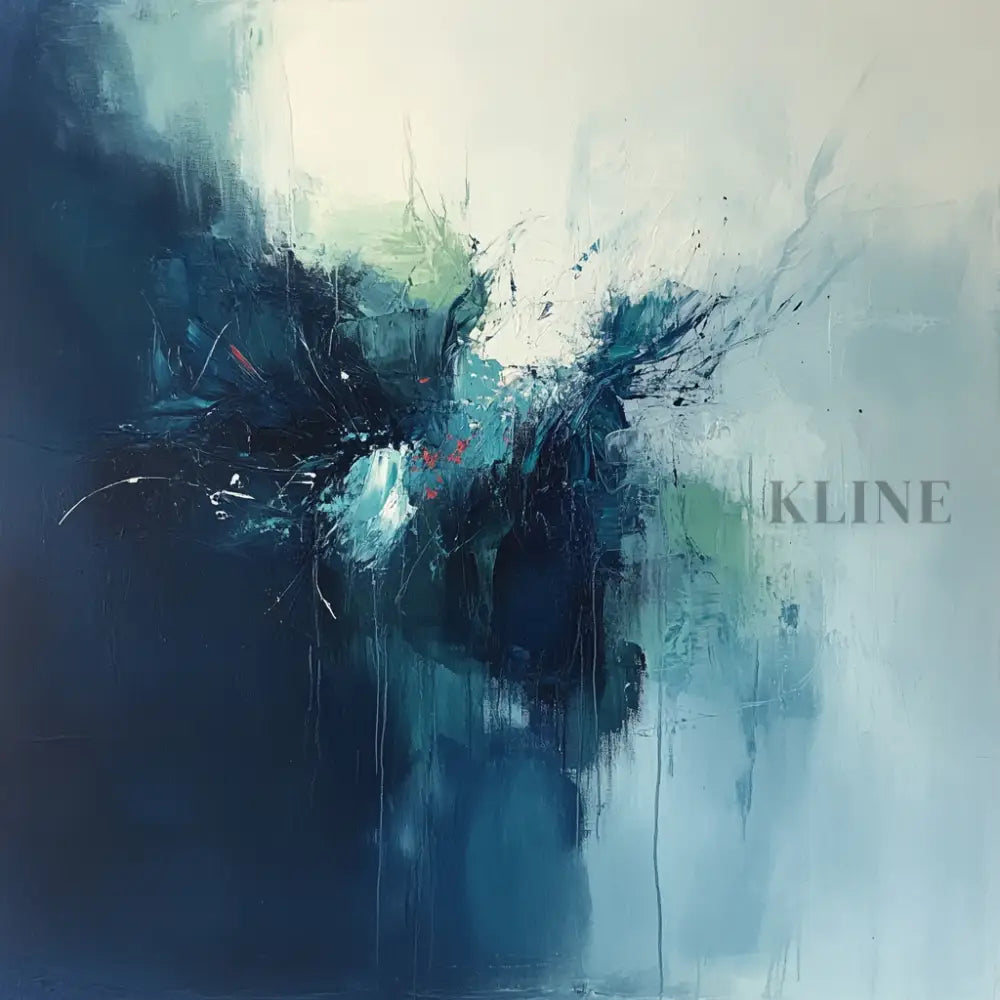 Deep Blue Silence - Hand Painting 