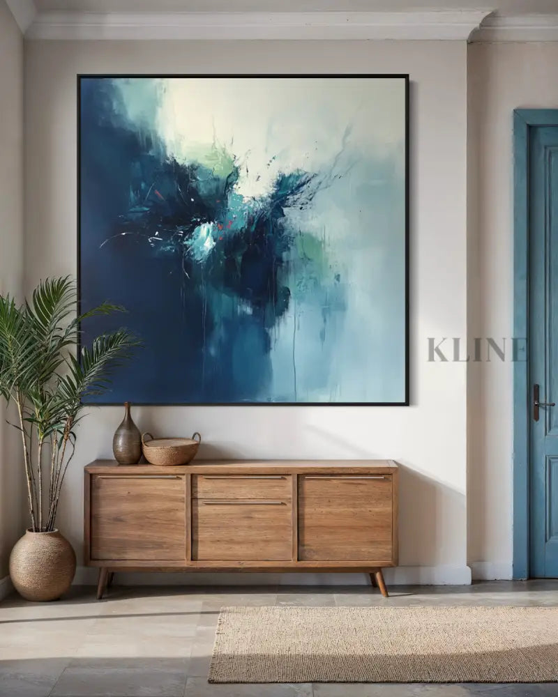 Deep Blue Silence - Hand Painting 