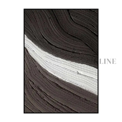 Deep Brown Grey and Cream Textured - Hand Painting
