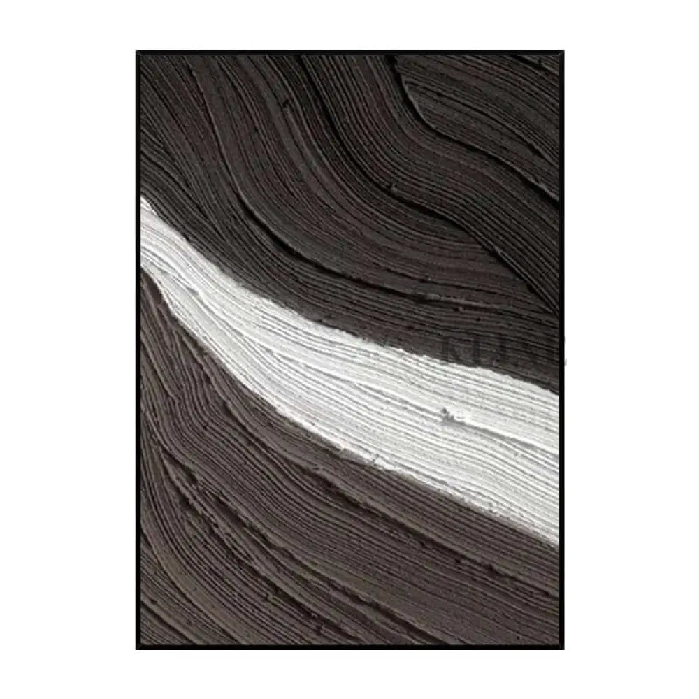 Deep Brown Grey and Cream Textured - Hand Painting