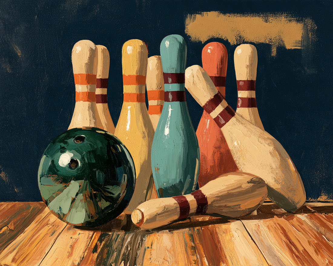 Saturday Night at the Lanes - Hand Painting
