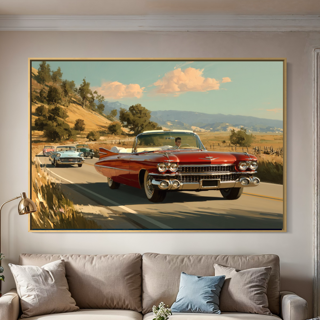 Cruisin’ Down Route 66 - Hand Painting Vintage Collection