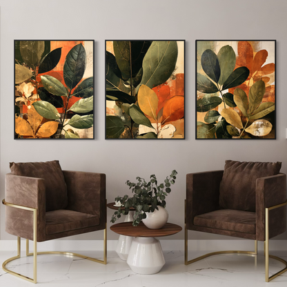 Autumnal Foliage in Amber &amp; Sage