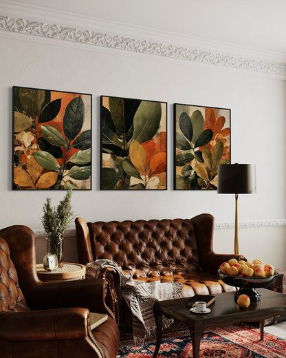Autumnal Foliage in Amber &amp; Sage