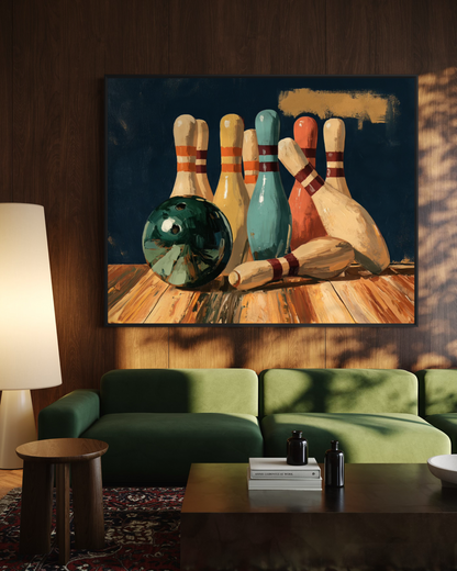 Saturday Night at the Lanes - Hand Painting