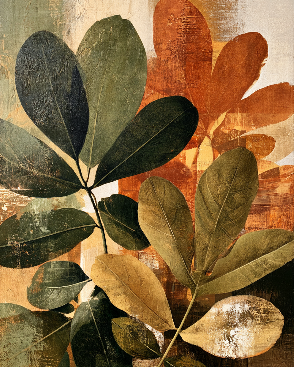 Autumnal Foliage in Amber &amp; Sage