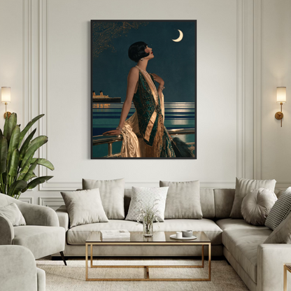 Midnight on the Atlantic - Hand Painting