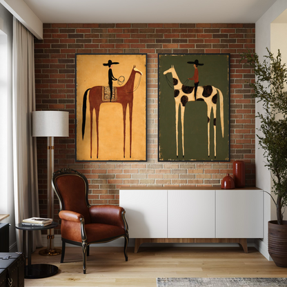 The Golden Mustang - Hand Painting
