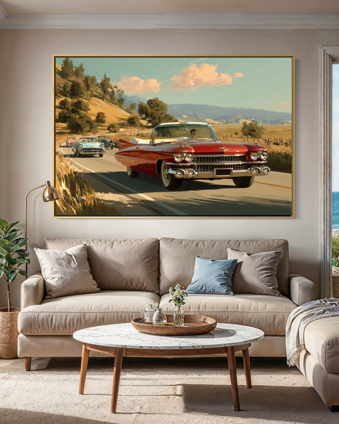 Cruisin’ Down Route 66 - Hand Painting