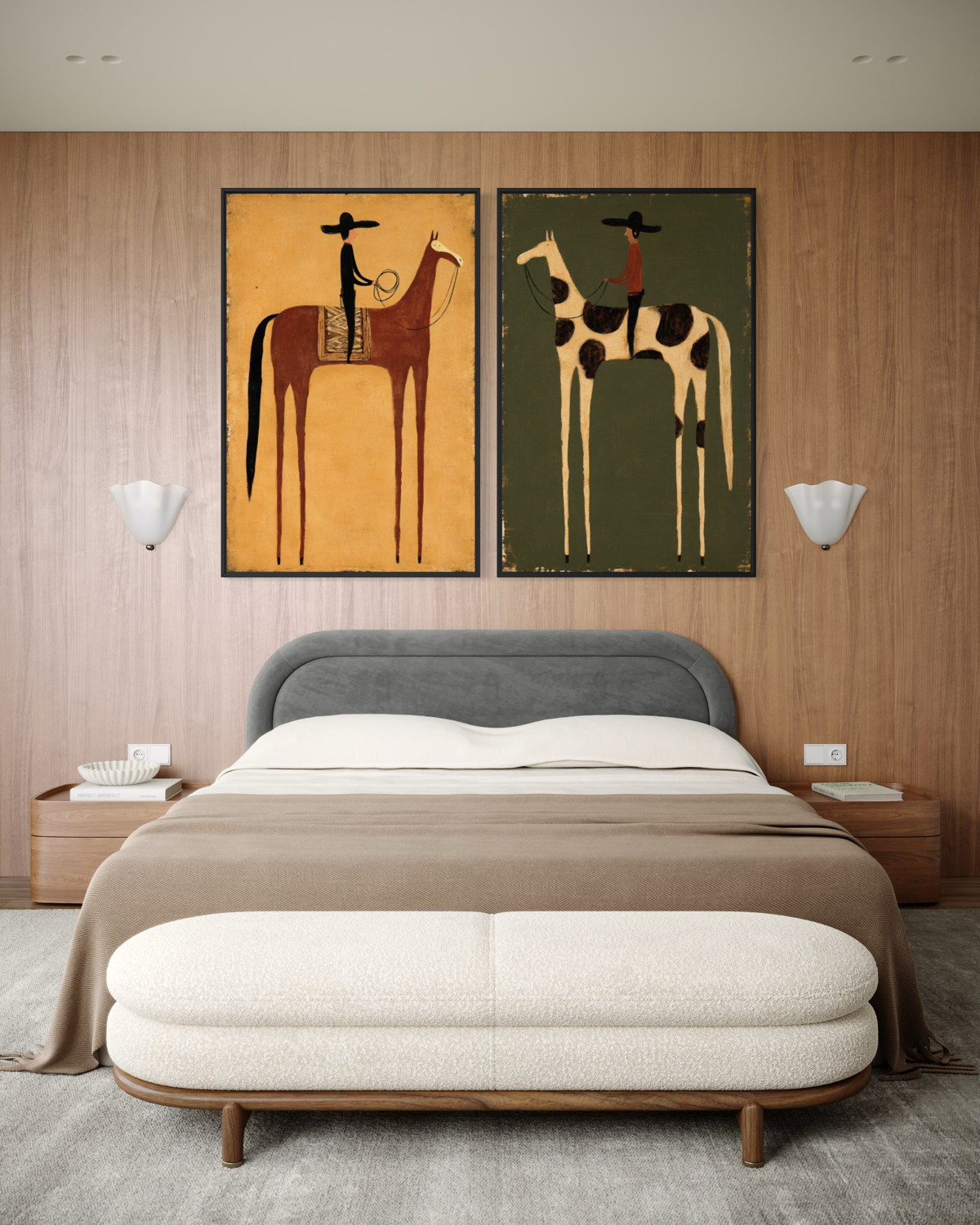 The Golden Mustang - Hand Painting Vintage Collection