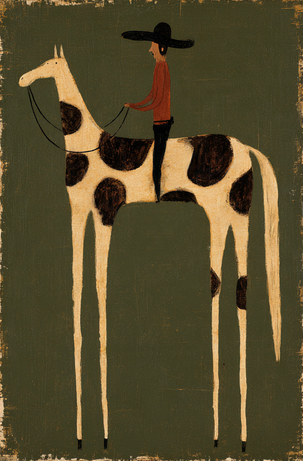 The Golden Mustang - Hand Painting