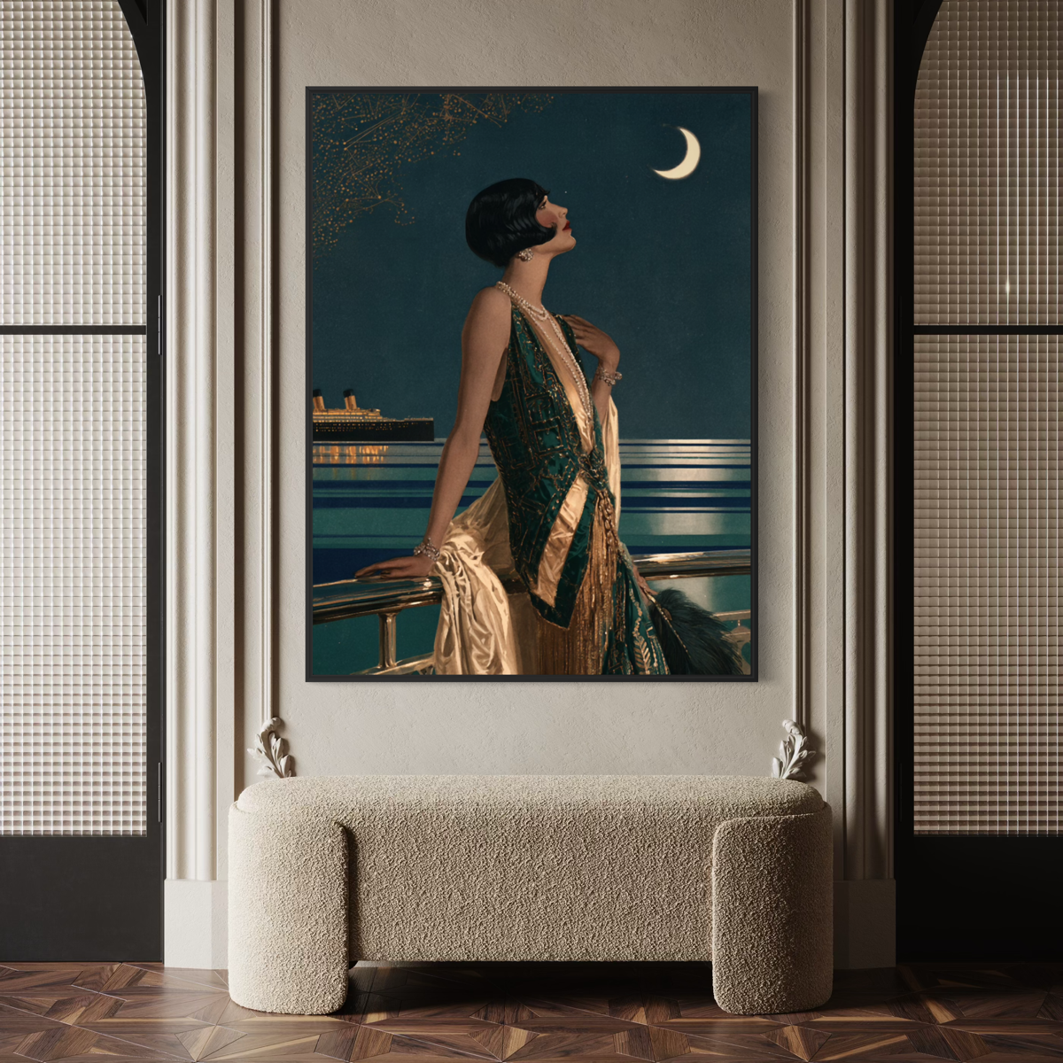 Midnight on the Atlantic - Hand Painting 