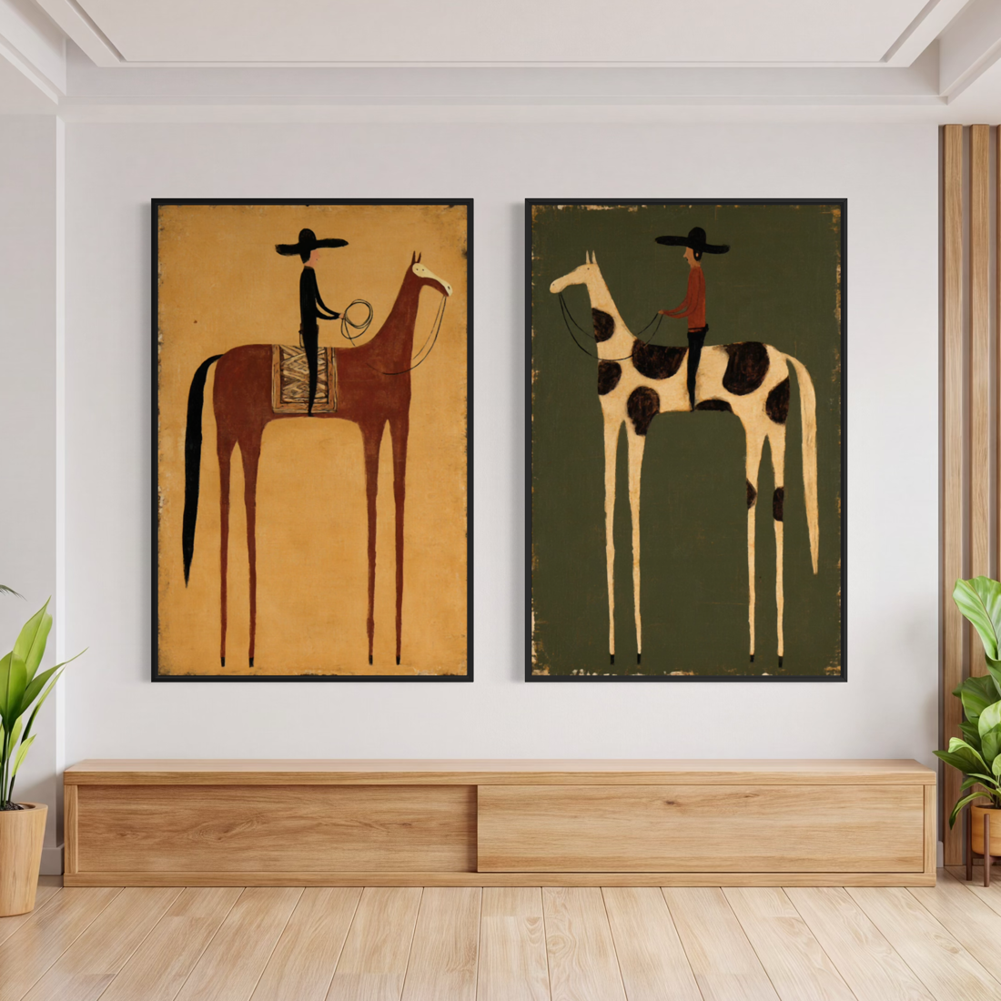 The Golden Mustang - Hand Painting Vintage Collection