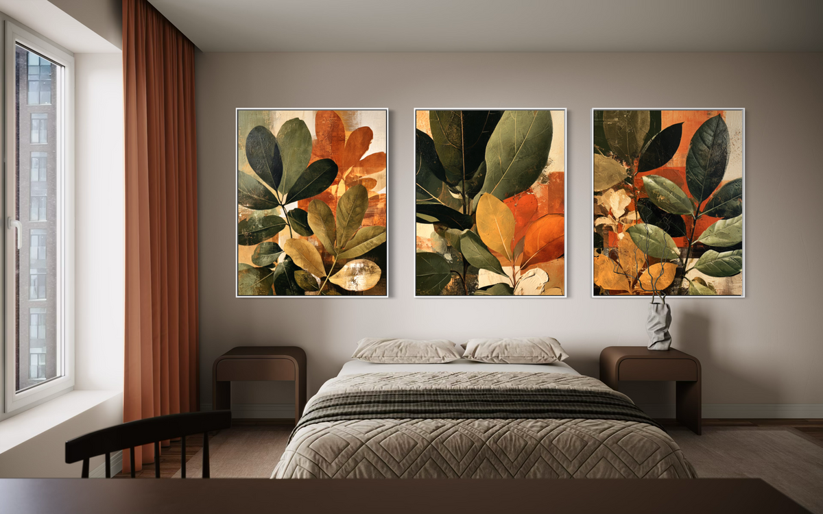 Autumnal Foliage in Amber &amp; Sage