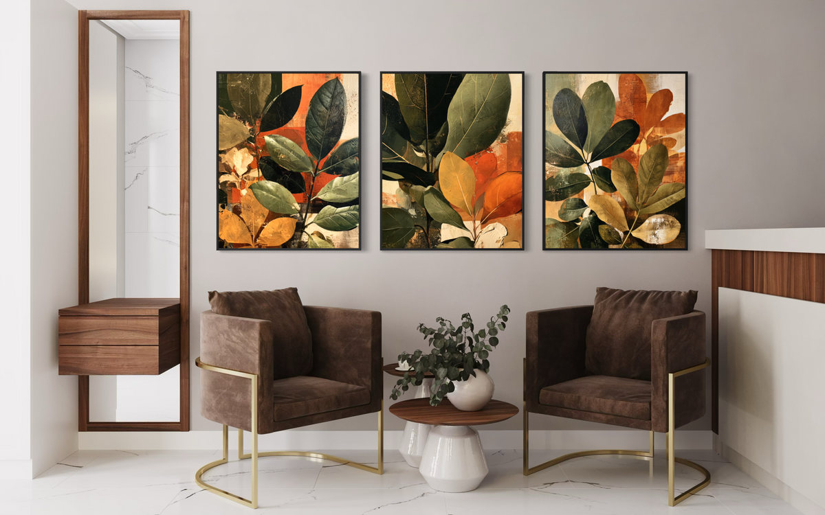 Autumnal Foliage in Amber &amp; Sage 