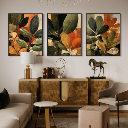 Autumnal Foliage in Amber &amp; Sage