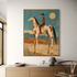 Lone Cowboy Beneath the Desert Sun - Hand Painting