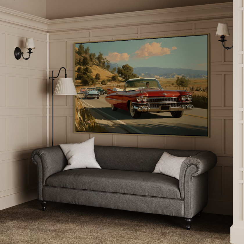 Cruisin’ Down Route 66 - Hand Painting Vintage Collection