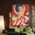 Retro Pinup at the Vanity - Hand Painting