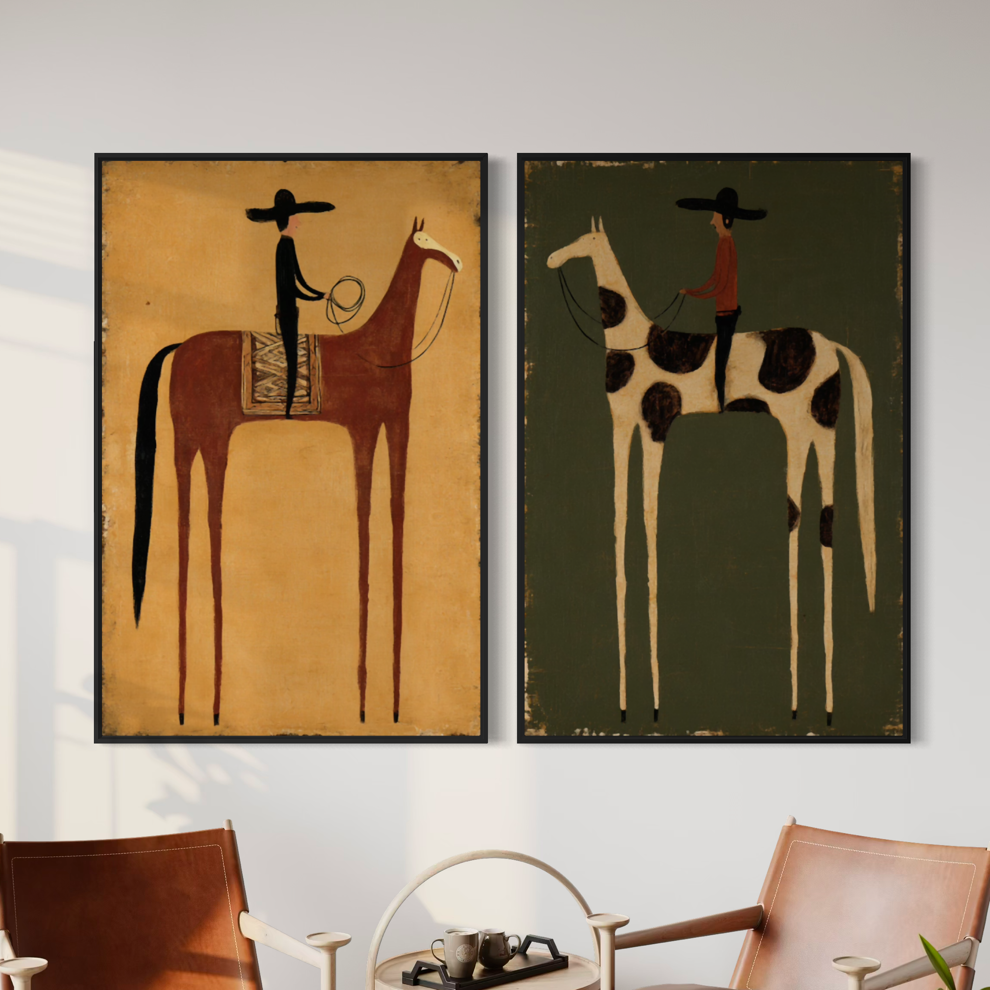 The Golden Mustang - Hand Painting Vintage Collection