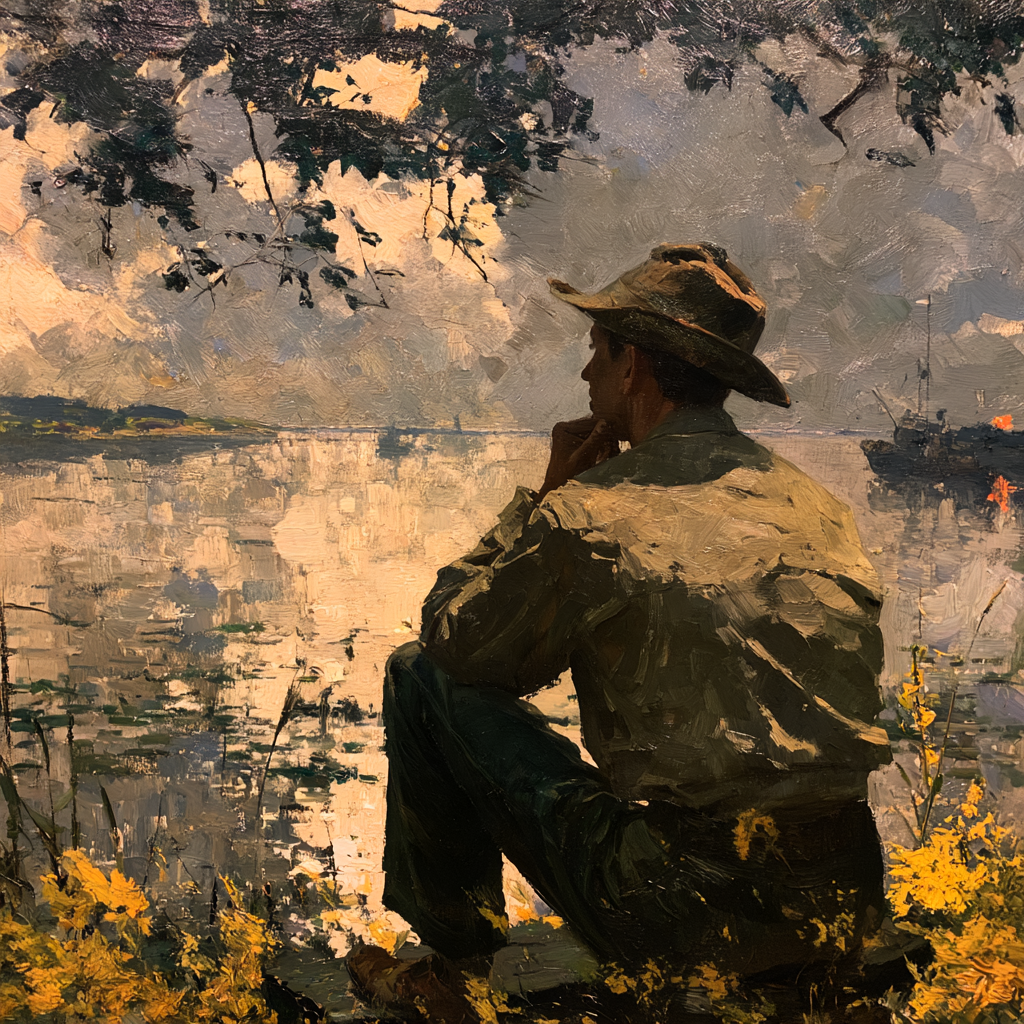 Gone Fishin’ - Hand Painting Vintage Collection