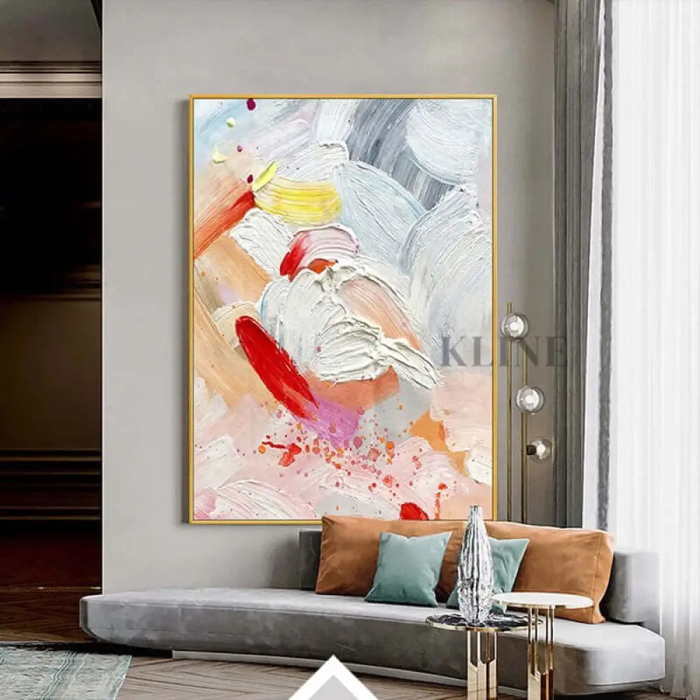 Dreams Unveiled - Hand Painting Arte della parete della sala da pranzo