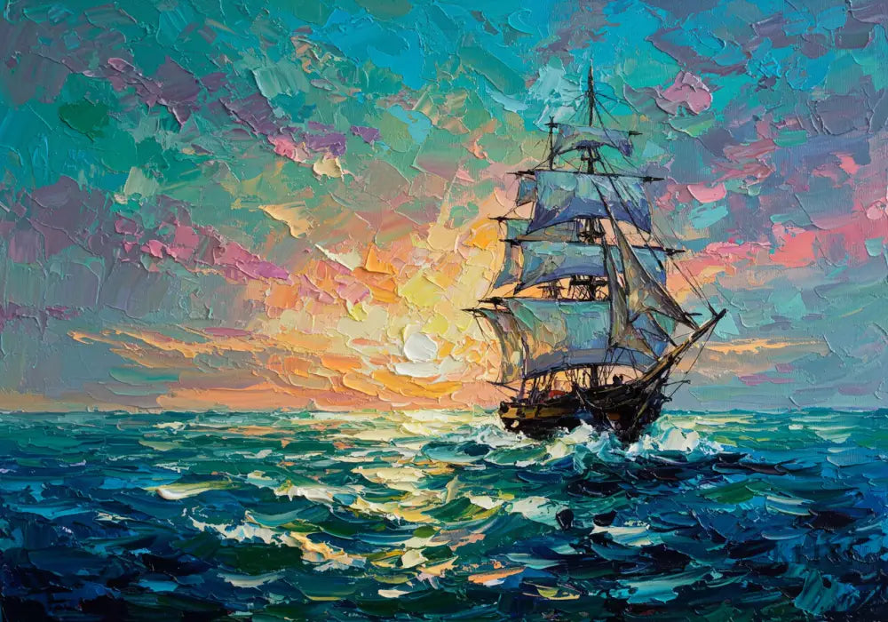 Dreamscape at Sea - Hand Painting 