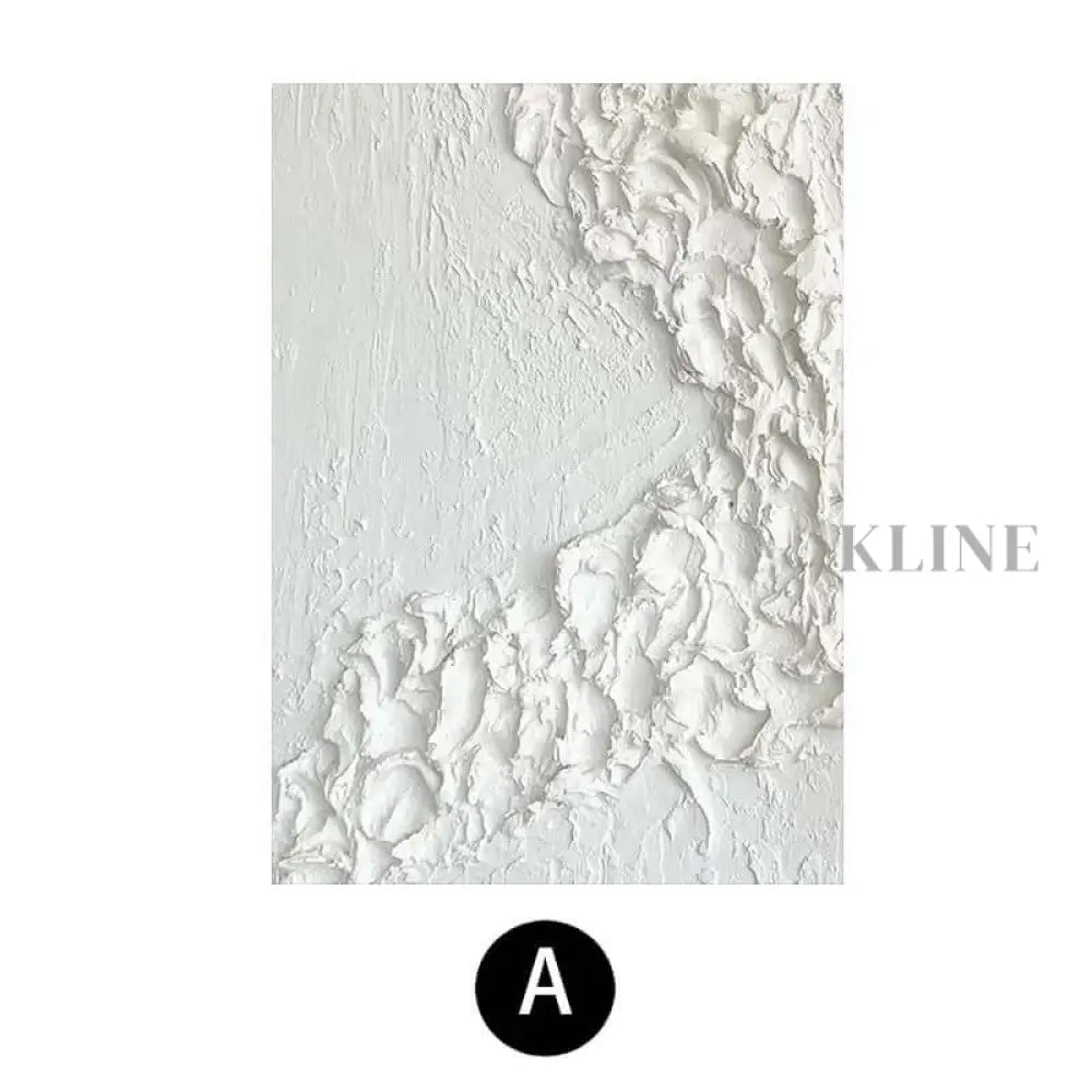 Earthen - Hand Painting Art mural blanc