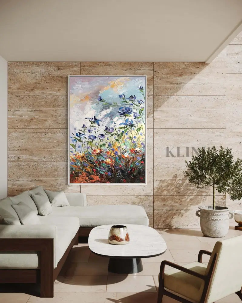 Earth’s Vibrant - Hand Painting Arte della parete della sala da pranzo
