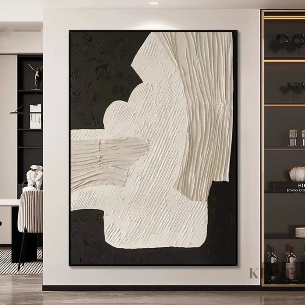 Earthy Textures Beige and Deep Brown Abstract Art - Hand Painting