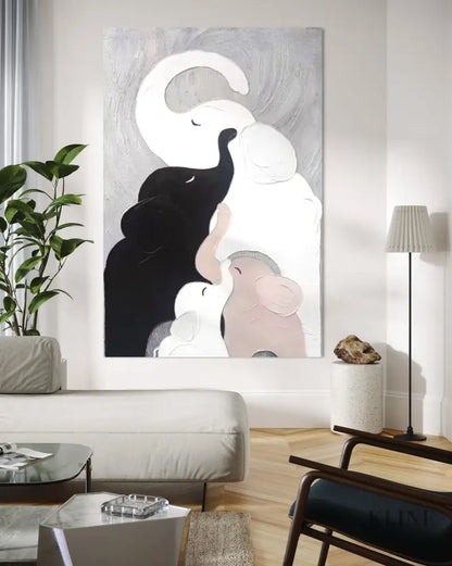 Elephant Embrace - Hand Painting