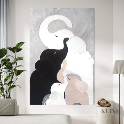 Elephant Embrace - Hand Painting