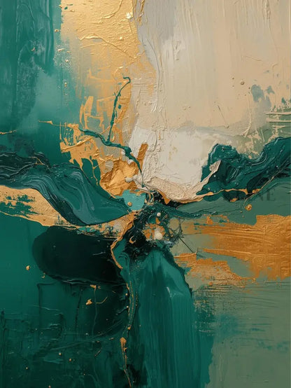 Emerald Veins - Hand Painting