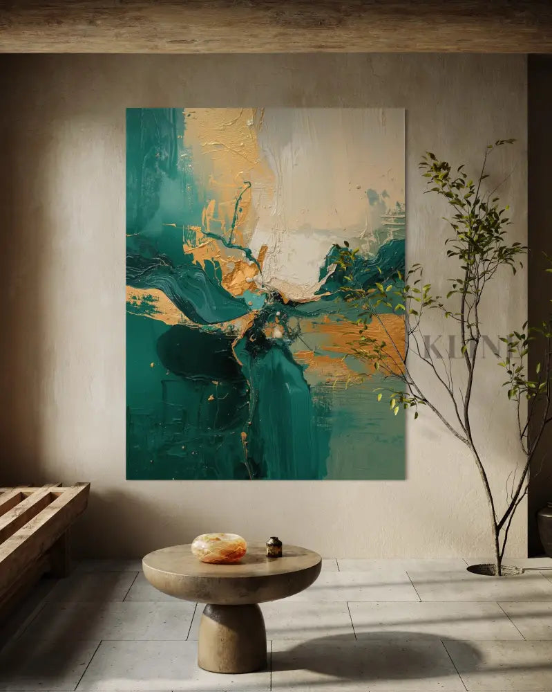 Emerald Veins - Hand Painting