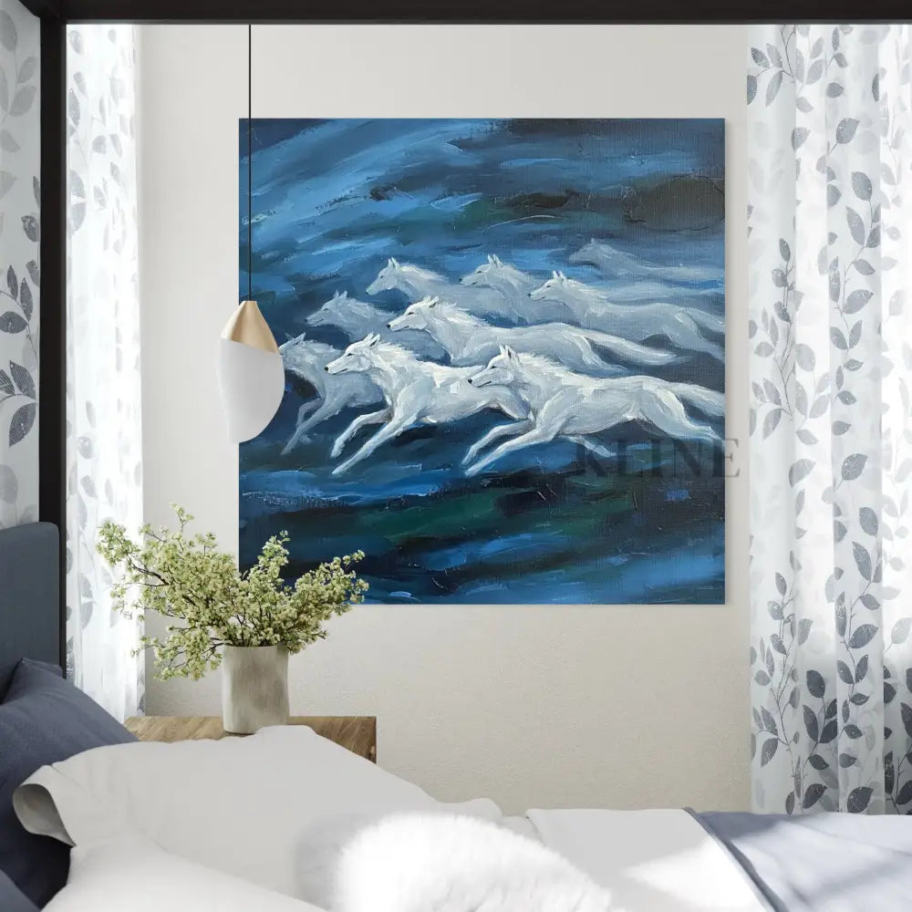 Equine Passage - Hand Painting Dining Room Wall Art