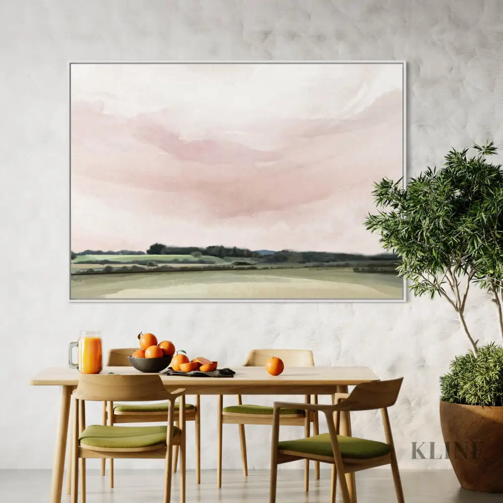 Esk Lynn View Pink - Hand Painting Horizontal Wall Art