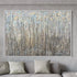 Abstract artwork depicting a forest in spring with vibrant colors and dynamic textures, enhancing any living space.