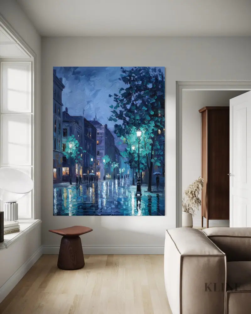European Blue - Hand Painting