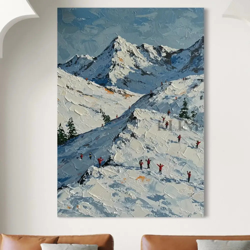 Explorers of the Peaks - Hand Painting Lounge Wall Art