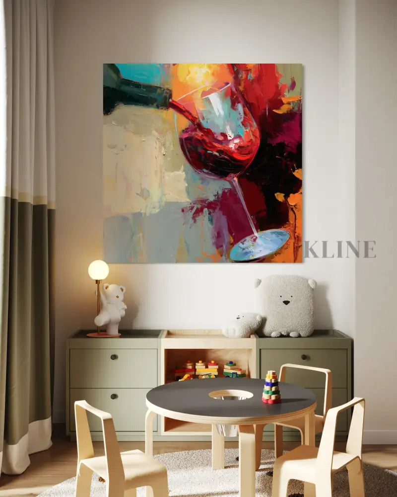 Expressive Wine Still Life - Hand Painting