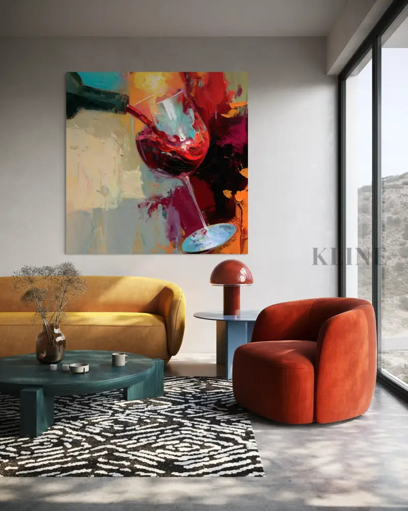 Expressive Wine Still Life - Hand Painting